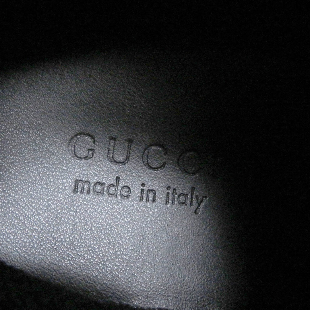 GUCCI Low cut sneakers 724004 Part: Leather Black blue mens 7.5 Used Authentic