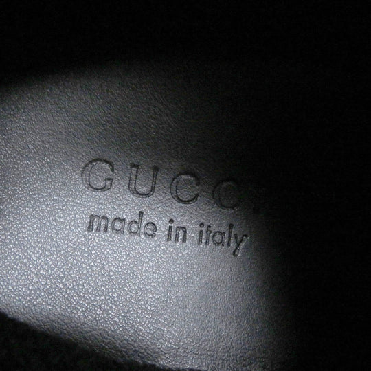 GUCCI Low cut sneakers 724004 Part: Leather Black blue mens 7.5 Used Authentic