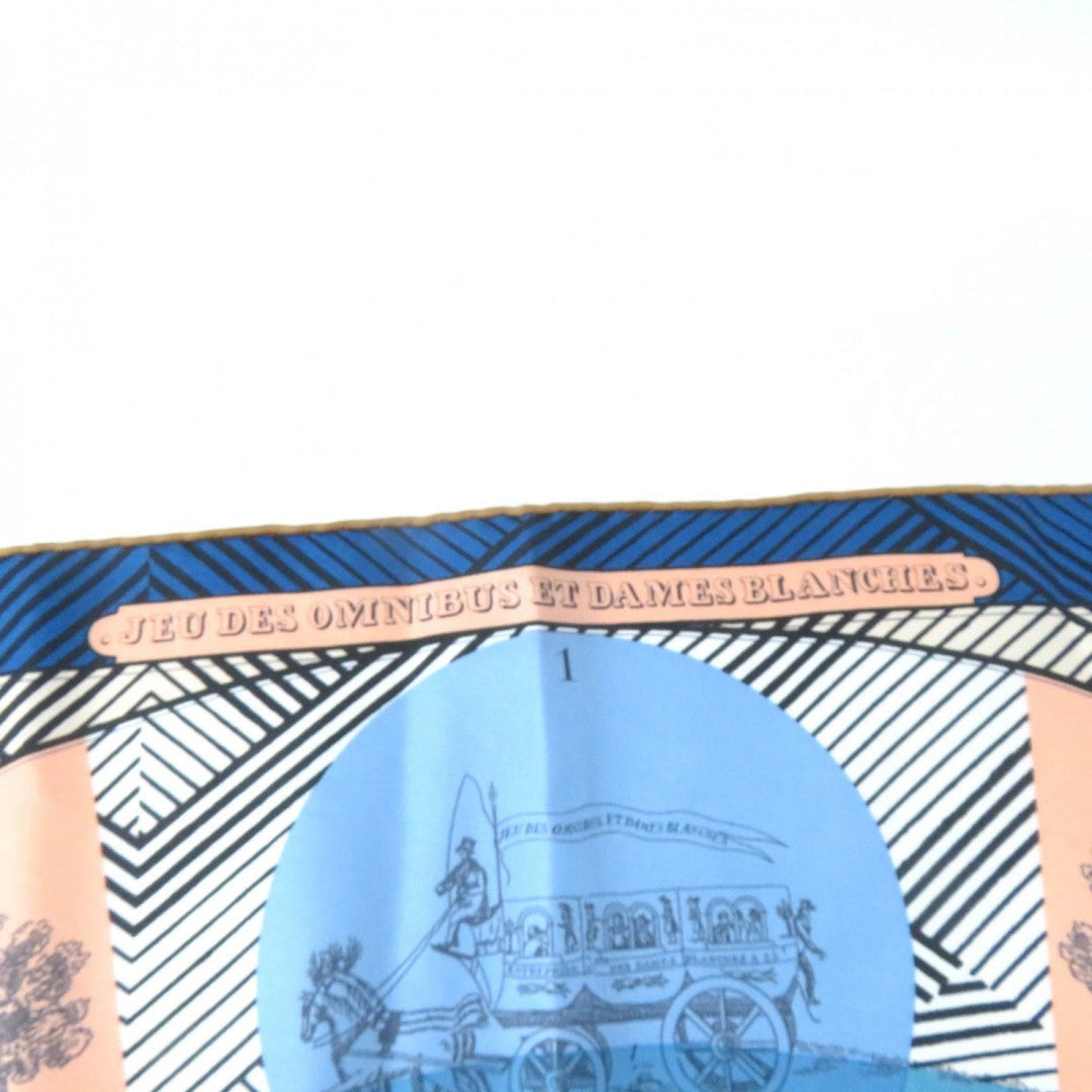 HERMES scarf Main: 100% silk multicolor Carre90 JEU DES OMNIBUS ET DAMES Women Used Authentic