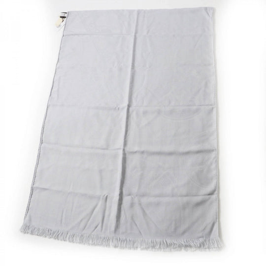 HERMES Scarf H262494S Main: 85% cashmere, Main: 15% silk Light gray New Libris Women Used Authentic