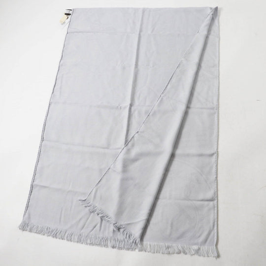 HERMES Scarf H262494S Main: 85% cashmere, Main: 15% silk Light gray New Libris Women Used Authentic