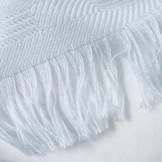 HERMES Scarf H262494S Main: 85% cashmere, Main: 15% silk Light gray New Libris Women Used Authentic