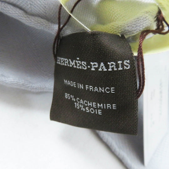 HERMES Scarf H262494S Main: 85% cashmere, Main: 15% silk Light gray New Libris Women Used Authentic