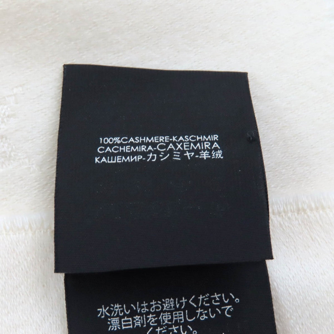 GUCCI Scarf Main: 100% cashmere Ivory Women Used Authentic