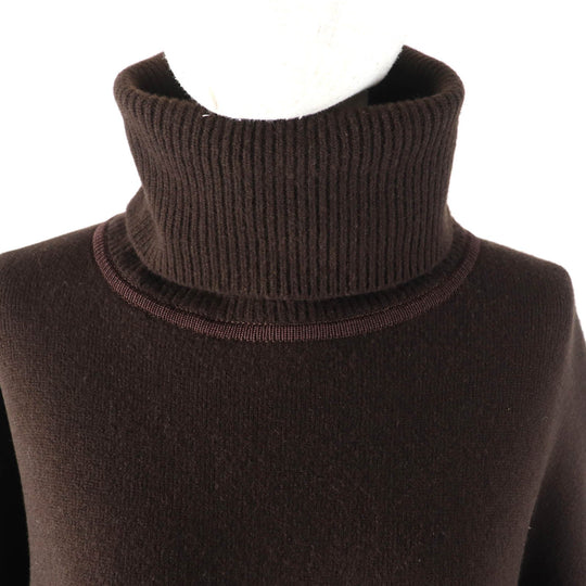 HERMES one piece Main: 75% wool, Main: 19% cashmere, Main: 5% nylon, Main: 1% polyurethane, Part: 80% wool, Part: 1% polyurethane, Part: 100% silk Brown Women 34 Used Authentic
