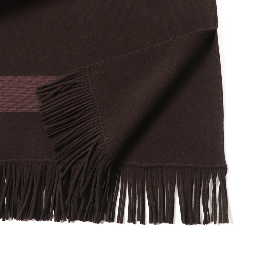 HERMES one piece Main: 75% wool, Main: 19% cashmere, Main: 5% nylon, Main: 1% polyurethane, Part: 80% wool, Part: 1% polyurethane, Part: 100% silk Brown Women 34 Used Authentic