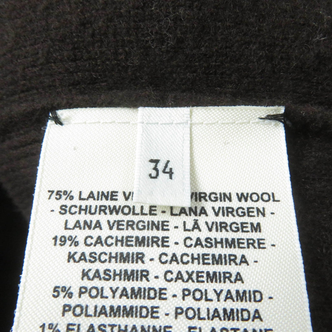 HERMES one piece Main: 75% wool, Main: 19% cashmere, Main: 5% nylon, Main: 1% polyurethane, Part: 80% wool, Part: 1% polyurethane, Part: 100% silk Brown Women 34 Used Authentic