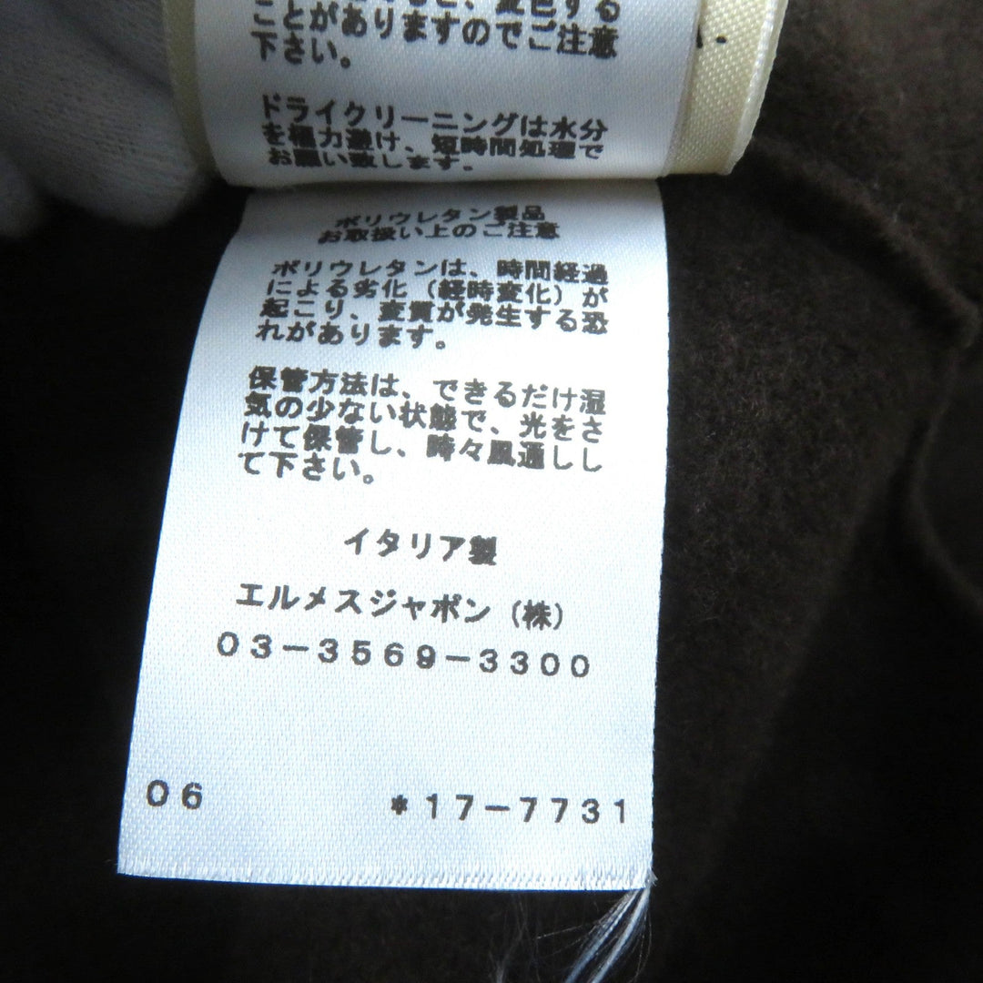 HERMES one piece Main: 75% wool, Main: 19% cashmere, Main: 5% nylon, Main: 1% polyurethane, Part: 80% wool, Part: 1% polyurethane, Part: 100% silk Brown Women 34 Used Authentic