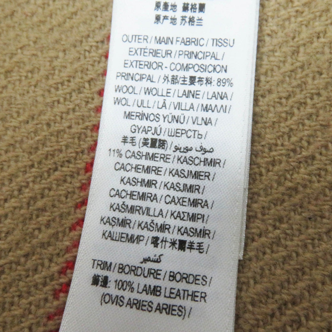 BURBERRY poncho 8050888 Main: 89% wool, Main: 11% cashmere, Part: Lamb leather Black Grey Women Used Authentic