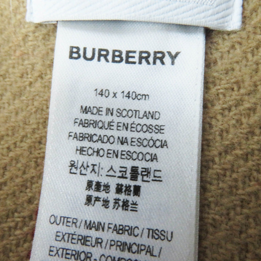 BURBERRY poncho 8050888 Main: 89% wool, Main: 11% cashmere, Part: Lamb leather Black Grey Women Used Authentic