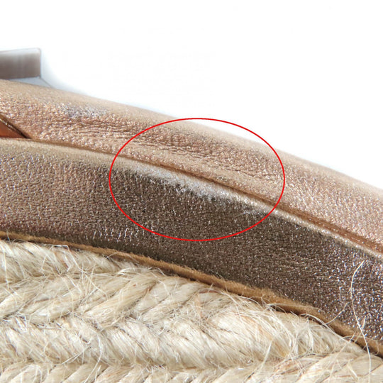 HERMES Sandals Main: Leather Brown gold MAMBO Women 36.5 Used Authentic