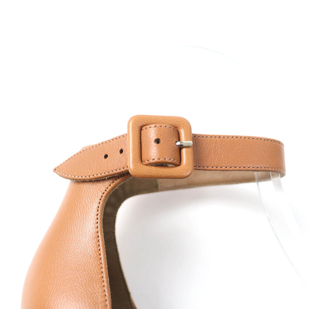 HERMES Sandals Main: Leather Brown gold MAMBO Women 36.5 Used Authentic