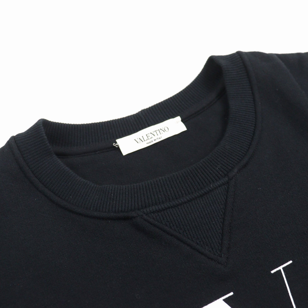VALENTINO sweat PV0MF09N3TV  Outer material: 93% cotton, 7% nylon, Outer material: 97% cotton, 3% polyurethane Black White mens S Used Authentic