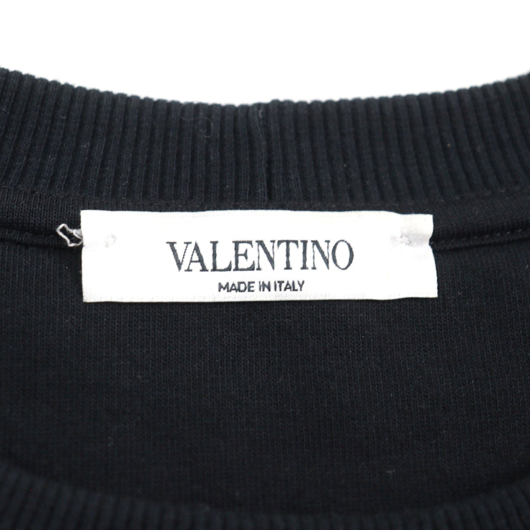 VALENTINO sweat PV0MF09N3TV  Outer material: 93% cotton, 7% nylon, Outer material: 97% cotton, 3% polyurethane Black White mens S Used Authentic