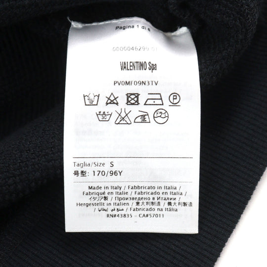 VALENTINO sweat PV0MF09N3TV  Outer material: 93% cotton, 7% nylon, Outer material: 97% cotton, 3% polyurethane Black White mens S Used Authentic