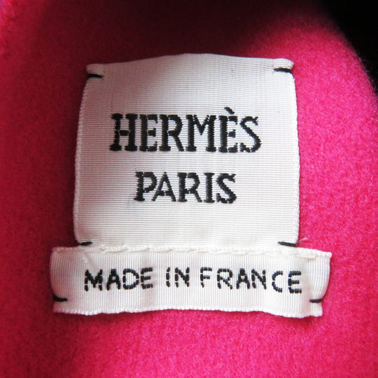 HERMES poncho 3E0222DZ  Main: 100% cashmere, Leather part: Sheepskin Purple pink Women 38 Used Authentic
