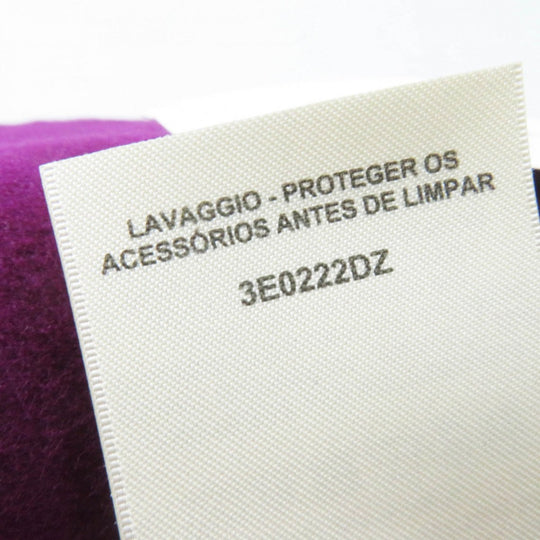 HERMES poncho 3E0222DZ  Main: 100% cashmere, Leather part: Sheepskin Purple pink Women 38 Used Authentic