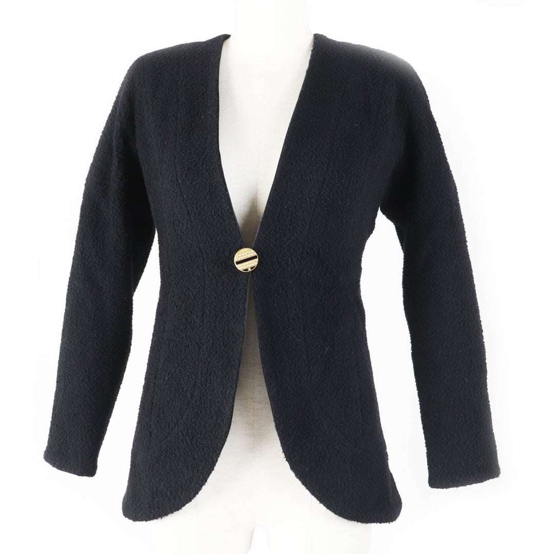 CHANEL No color jacket 19A P61936 Main: 80% wool, Main: 12% silk, Main: 8% polyamide (nylon), Lining: 100% silk, Part: 100% silk black Women 34 Used Authentic
