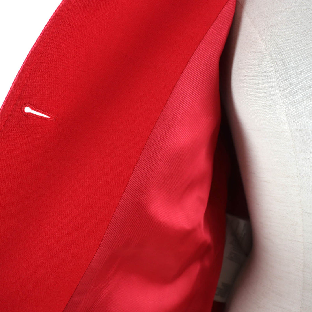 GUCCI Jacket 619359 Main: 54% silk, Main: 46% wool, Part: 100% polyester, Lining: 100% rayon Red Women 40 Used Authentic