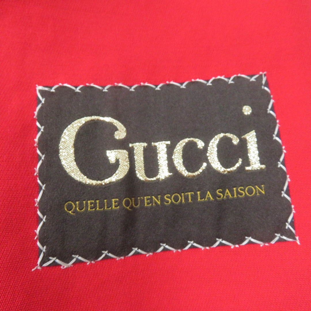 GUCCI Jacket 619359 Main: 54% silk, Main: 46% wool, Part: 100% polyester, Lining: 100% rayon Red Women 40 Used Authentic
