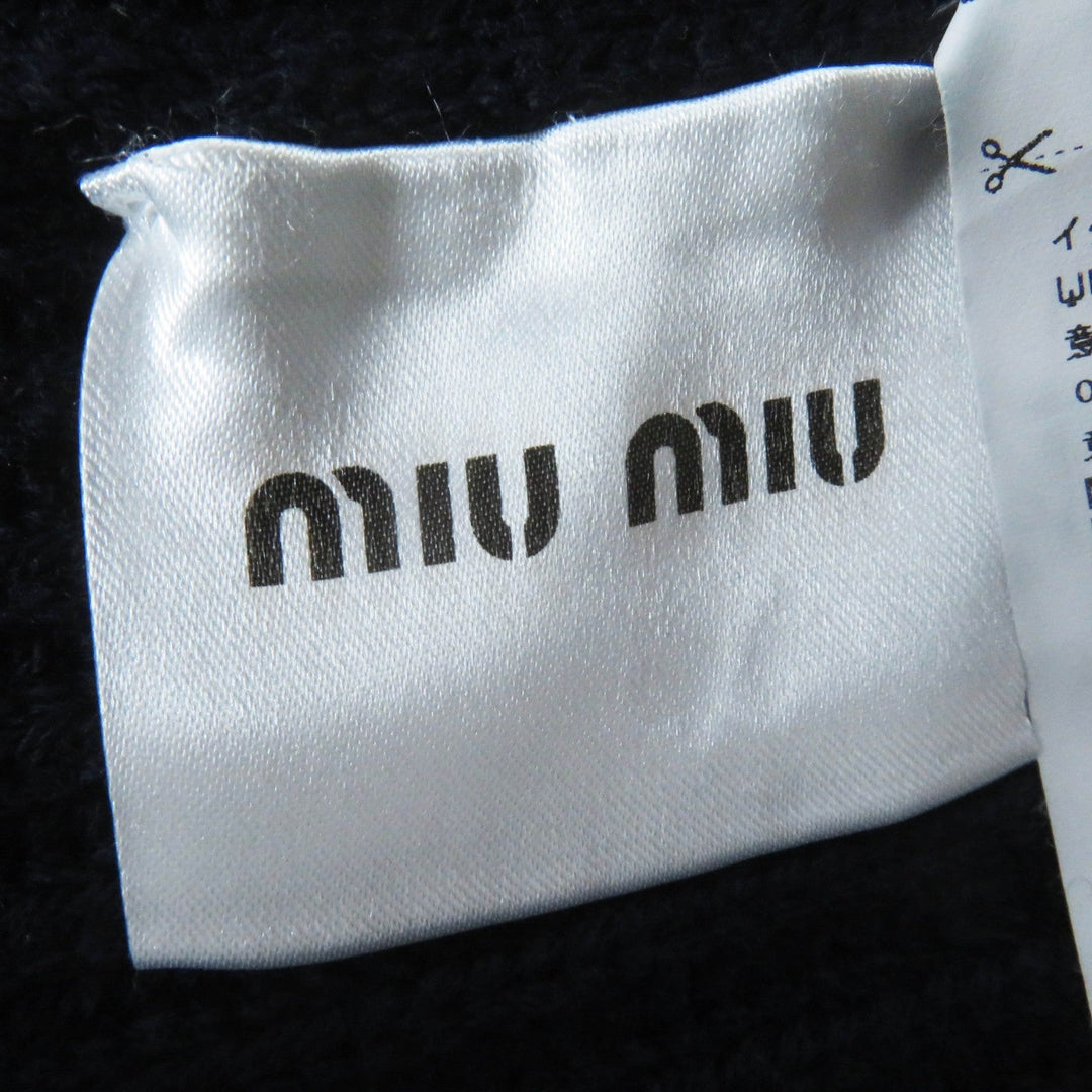 MIUMIU knit Main: 100% virgin wool Navy Women 36 Used Authentic