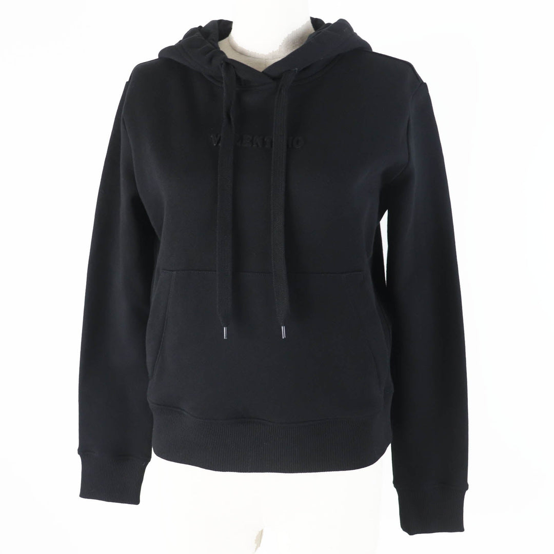 VALENTINO Hoodie XB3MF16C71R Outer: 100% cotton, Outer: 98% cotton, Outer: 2% polyurethane, Lining: 100% cotton black Women XS Used Authentic