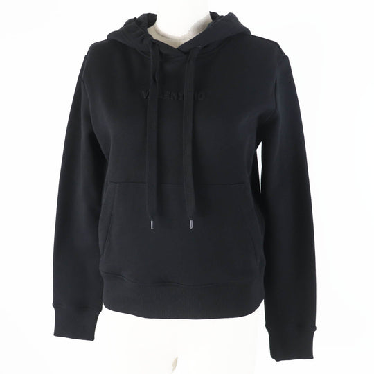 VALENTINO Hoodie XB3MF16C71R Outer: 100% cotton, Outer: 98% cotton, Outer: 2% polyurethane, Lining: 100% cotton black Women XS Used Authentic