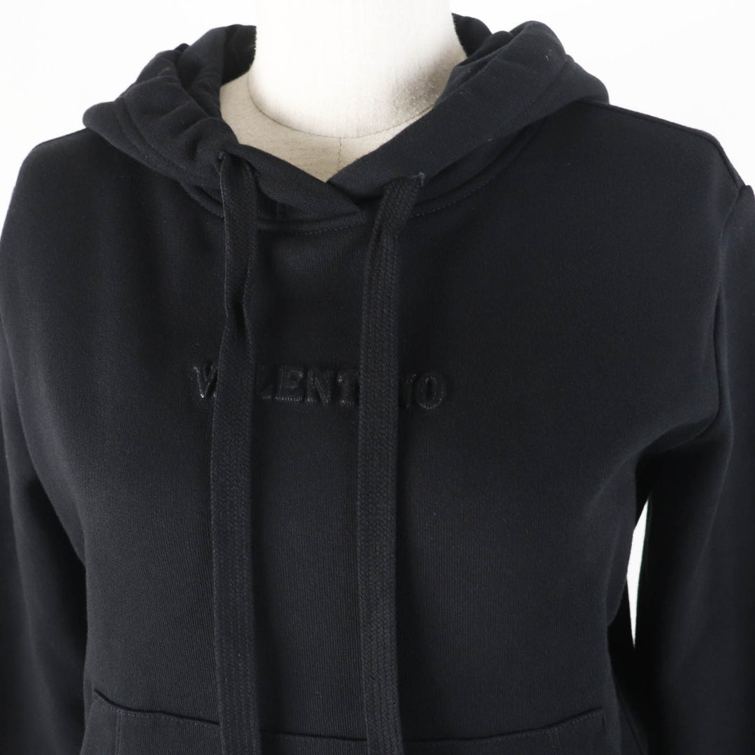 VALENTINO Hoodie XB3MF16C71R Outer: 100% cotton, Outer: 98% cotton, Outer: 2% polyurethane, Lining: 100% cotton black Women XS Used Authentic
