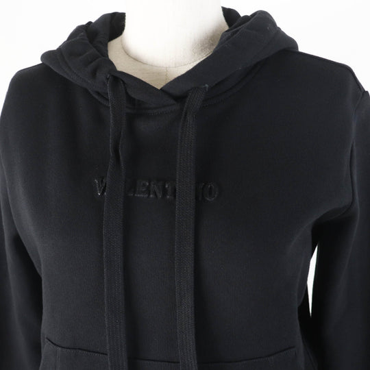 VALENTINO Hoodie XB3MF16C71R Outer: 100% cotton, Outer: 98% cotton, Outer: 2% polyurethane, Lining: 100% cotton black Women XS Used Authentic