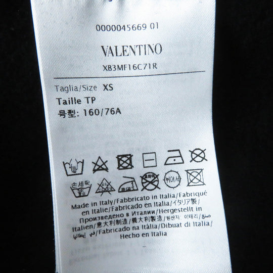 VALENTINO Hoodie XB3MF16C71R Outer: 100% cotton, Outer: 98% cotton, Outer: 2% polyurethane, Lining: 100% cotton black Women XS Used Authentic