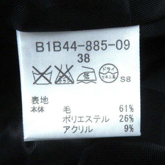 BURBERRY LONDON coat Outer material: 61% wool, Outer material: 26% polyester, Outer material: 9% acrylic, Outer material: 4% nylon, Part: 100% polyester black Women 38 Used Authentic