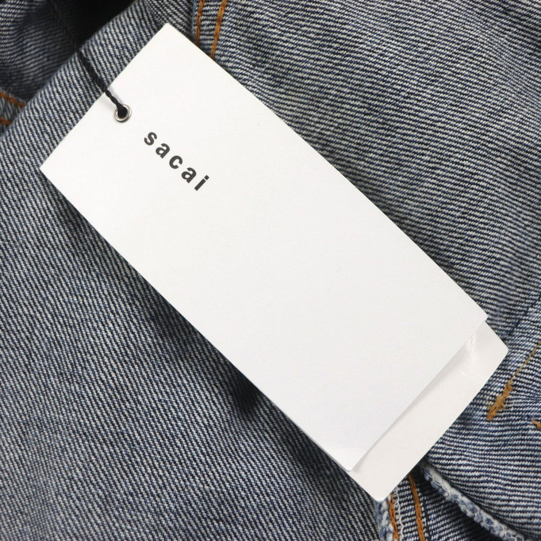 Sacai coat 23-03158M Main: 100% cotton, Part: 100% cotton, Lining: 100% nylon blue Denim Blouson Coat mens 1 Used Authentic
