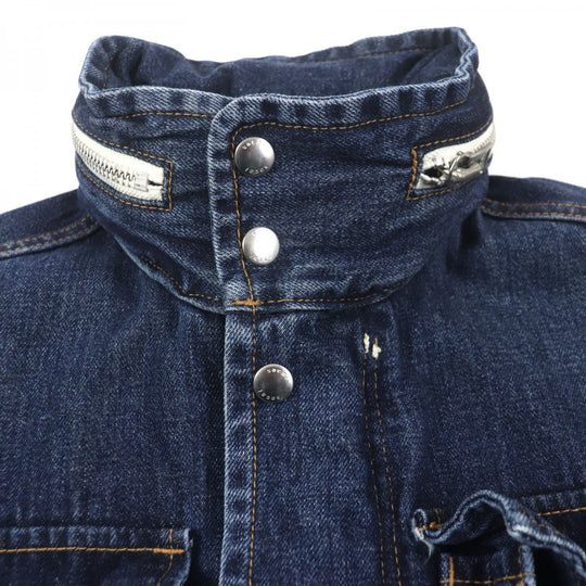 Sacai coat 23-03158M Main: 100% cotton, Part: 100% cotton, Lining: 100% nylon blue Denim Blouson Coat mens 1 Used Authentic