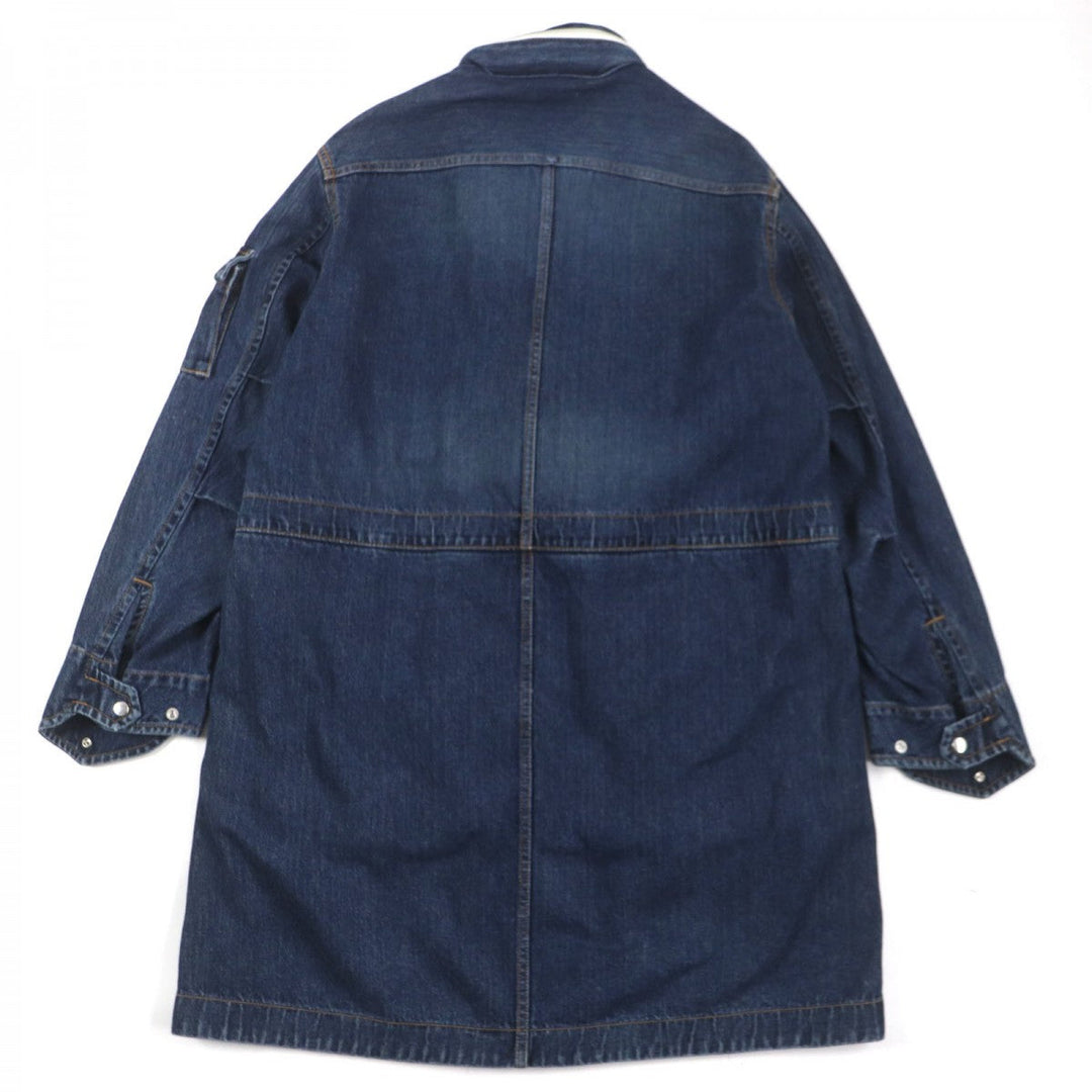 Sacai coat 23-03158M Main: 100% cotton, Part: 100% cotton, Lining: 100% nylon blue Denim Blouson Coat mens 1 Used Authentic