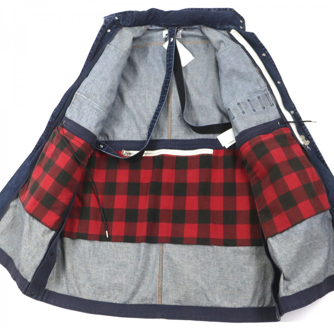 Sacai coat 23-03158M Main: 100% cotton, Part: 100% cotton, Lining: 100% nylon blue Denim Blouson Coat mens 1 Used Authentic