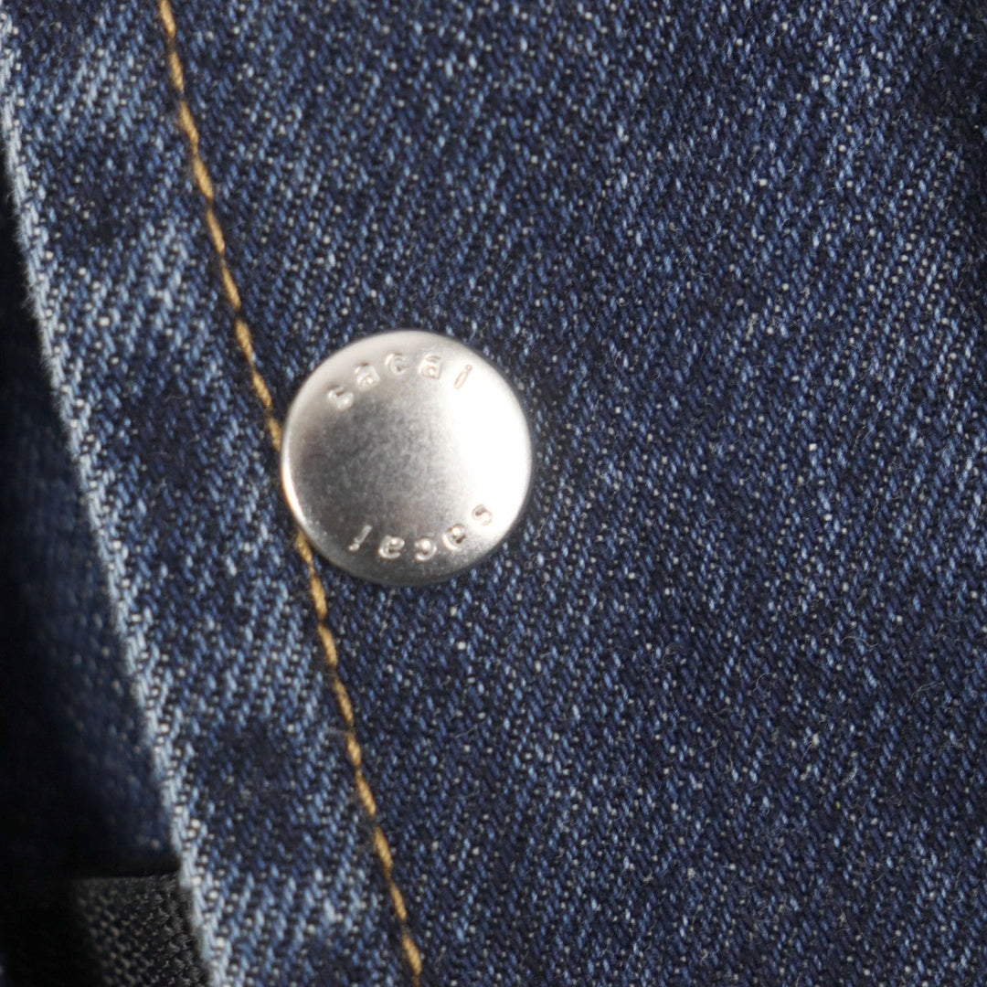 Sacai coat 23-03158M Main: 100% cotton, Part: 100% cotton, Lining: 100% nylon blue Denim Blouson Coat mens 1 Used Authentic