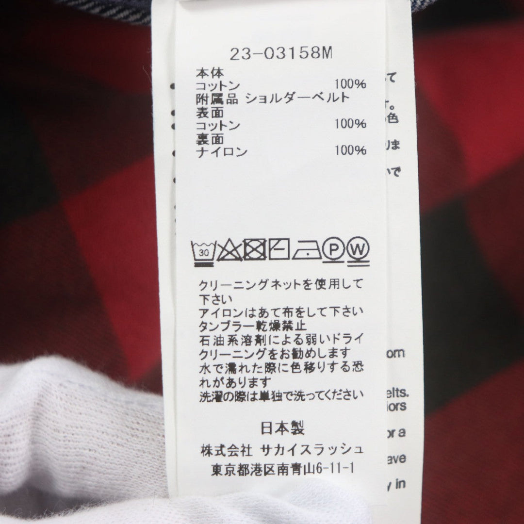 Sacai coat 23-03158M Main: 100% cotton, Part: 100% cotton, Lining: 100% nylon blue Denim Blouson Coat mens 1 Used Authentic