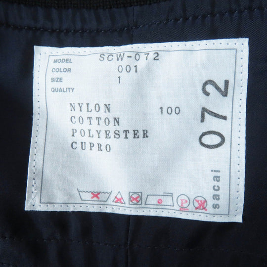 Sacai Best SCW-072 Outer: 100% nylon, Filling: 100% polyester, Lining: 100% cupra, Part: 50% cotton, Part: 50% polyester black Twill vest Women 1 Used Authentic