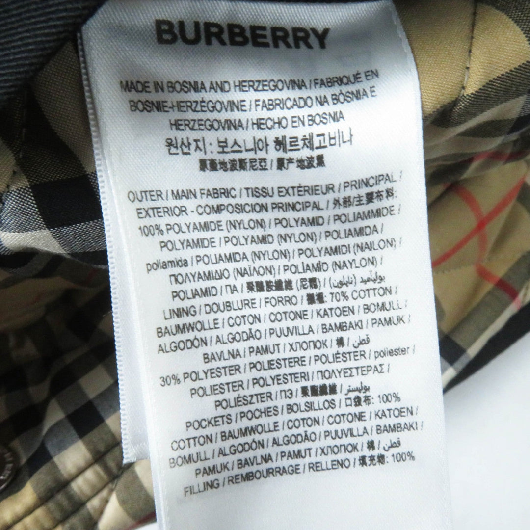 BURBERRY coat 8035506 Outer: 100% nylon, Part: 70% cotton, Part: 30% polyester, Part: 100% cotton, Filling: 100% polyester black Women XS Used Authentic