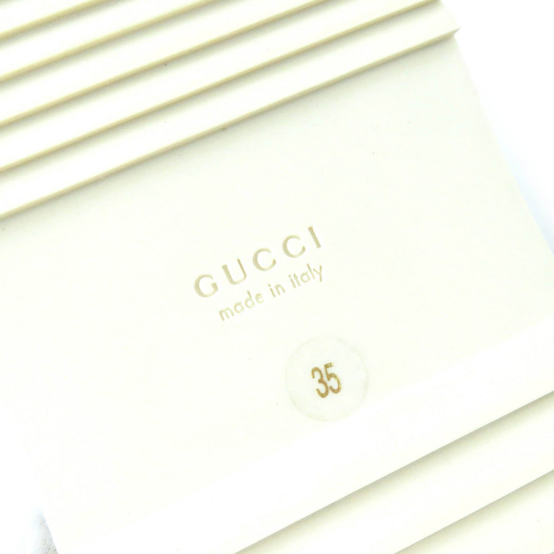 GUCCI Sandals 701153 PVC coated canvas White beige GG Supreme Women 35 Used Authentic