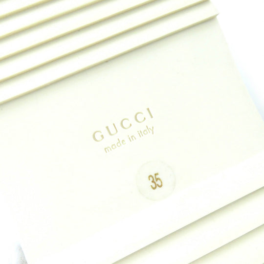 GUCCI Sandals 701153 PVC coated canvas White beige GG Supreme Women 35 Used Authentic