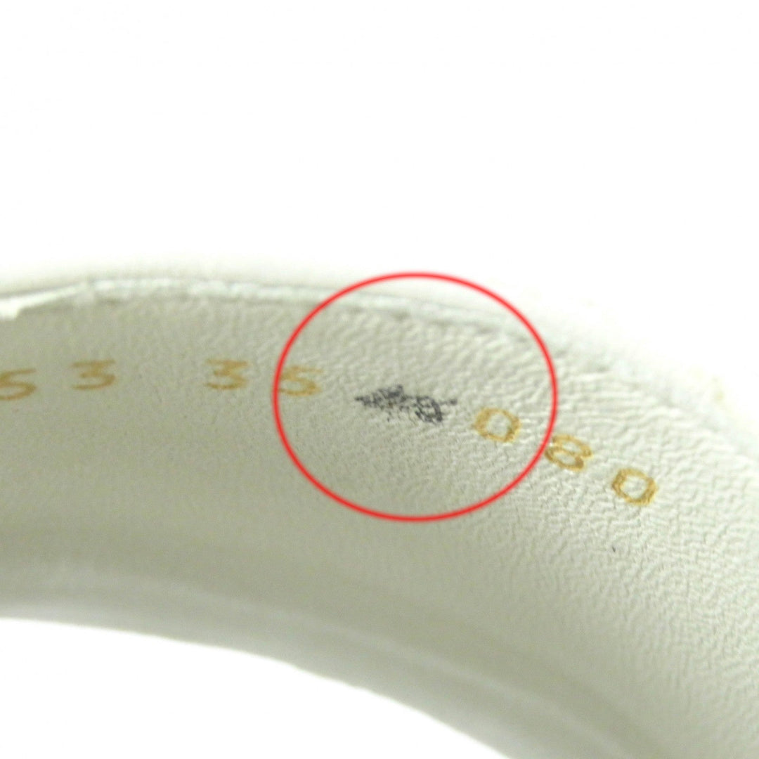 GUCCI Sandals 701153 PVC coated canvas White beige GG Supreme Women 35 Used Authentic