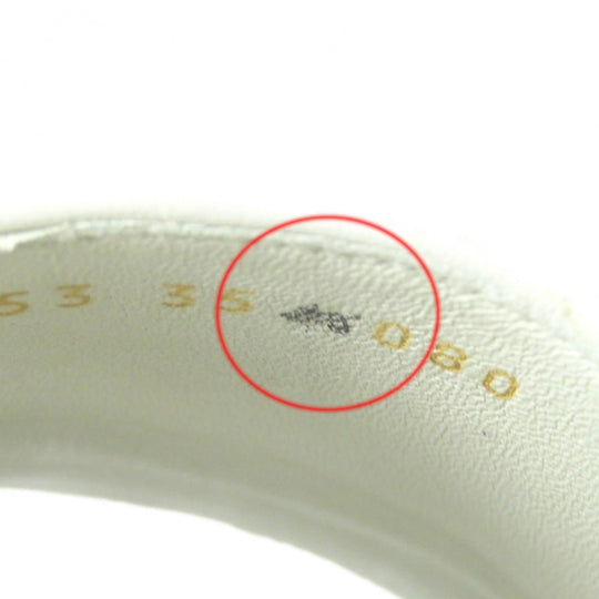 GUCCI Sandals 701153 PVC coated canvas White beige GG Supreme Women 35 Used Authentic