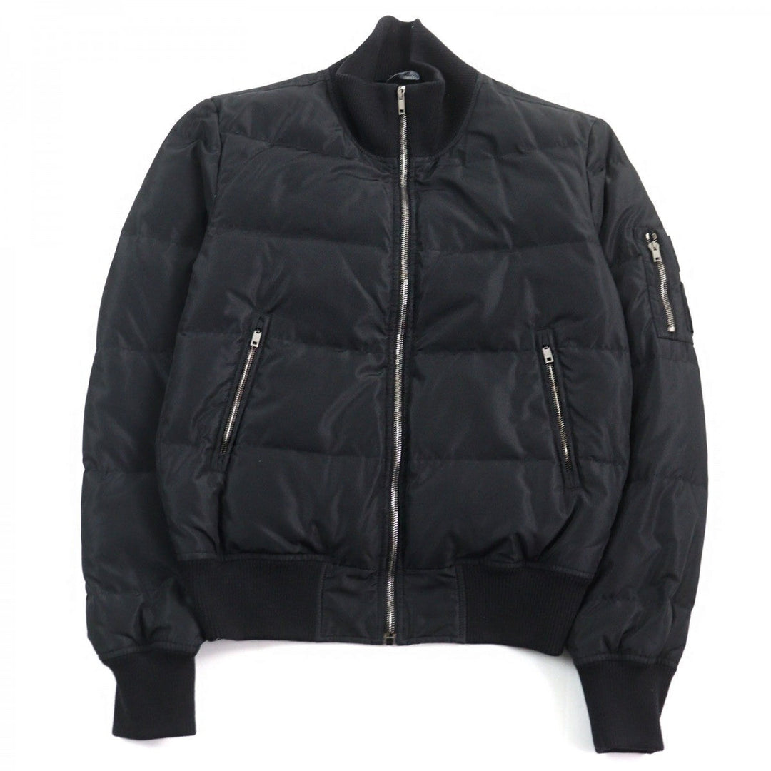 DOLCE&GABBANA Down jacket G9L23T Outer: 90% polyester, Outer: 5% wool, Outer: 5% acetate, Lining: 100% polyester, Filling: 95% feathers black mens 46 Used Authentic