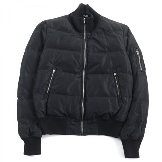 DOLCE&GABBANA Down jacket G9L23T Outer: 90% polyester, Outer: 5% wool, Outer: 5% acetate, Lining: 100% polyester, Filling: 95% feathers black mens 46 Used Authentic