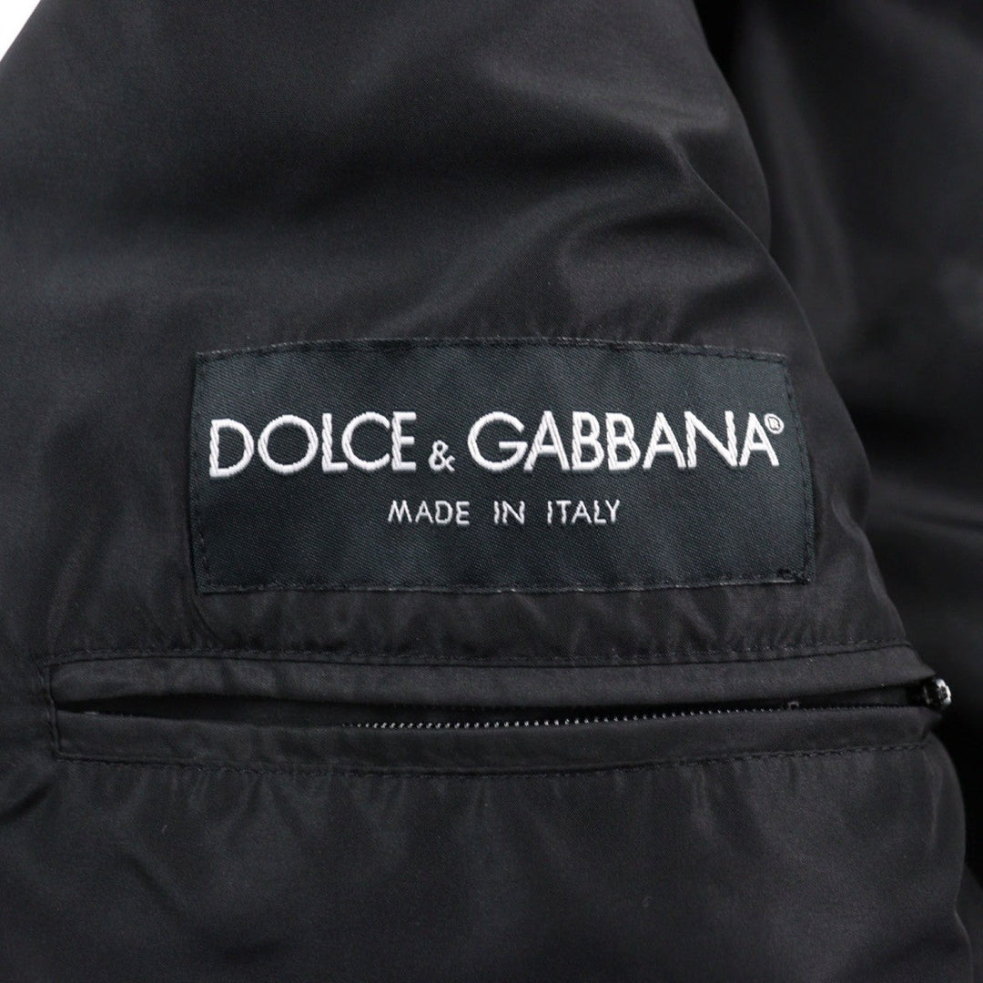 DOLCE&GABBANA Down jacket G9L23T Outer: 90% polyester, Outer: 5% wool, Outer: 5% acetate, Lining: 100% polyester, Filling: 95% feathers black mens 46 Used Authentic
