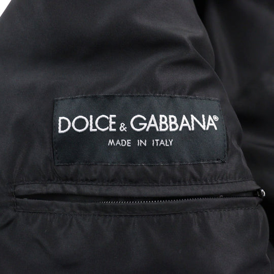 DOLCE&GABBANA Down jacket G9L23T Outer: 90% polyester, Outer: 5% wool, Outer: 5% acetate, Lining: 100% polyester, Filling: 95% feathers black mens 46 Used Authentic