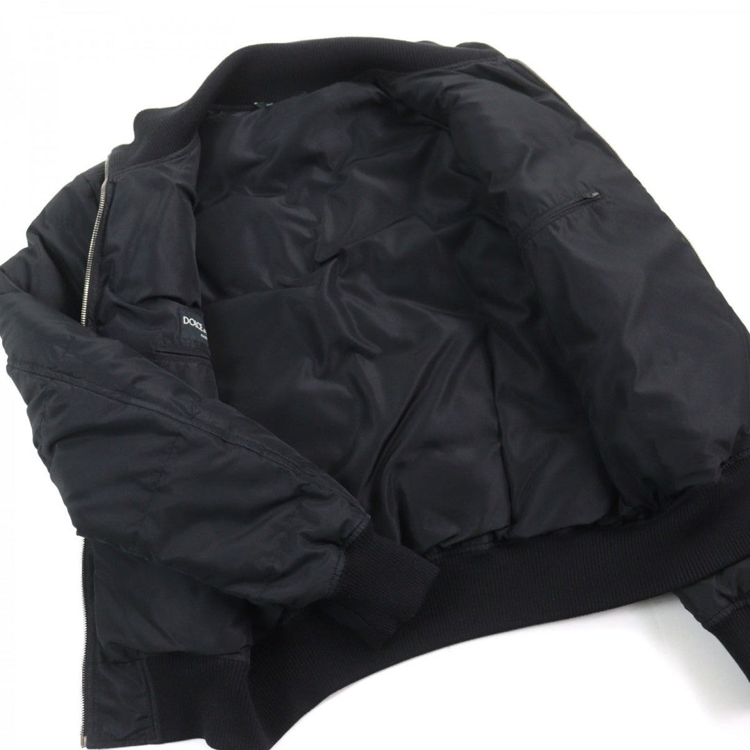 DOLCE&GABBANA Down jacket G9L23T Outer: 90% polyester, Outer: 5% wool, Outer: 5% acetate, Lining: 100% polyester, Filling: 95% feathers black mens 46 Used Authentic