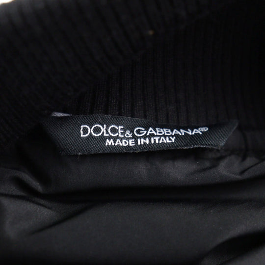 DOLCE&GABBANA Down jacket G9L23T Outer: 90% polyester, Outer: 5% wool, Outer: 5% acetate, Lining: 100% polyester, Filling: 95% feathers black mens 46 Used Authentic