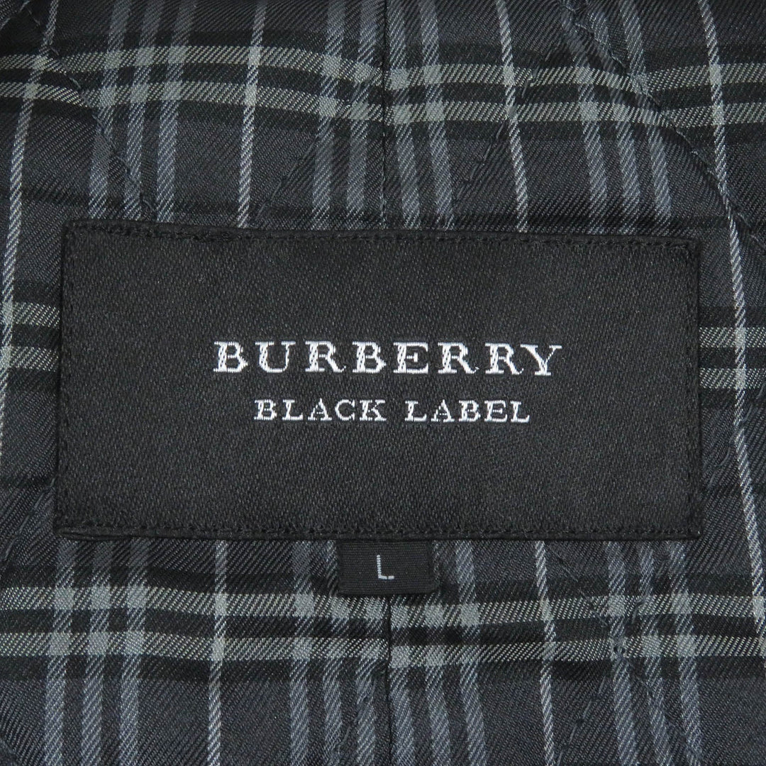 BURBERRY BLACK LABEL pea coat Outer: 80% wool, Outer: 20% nylon, Lining: cupra, Lining: polyester, Part: 100% cotton black mens L Used Authentic